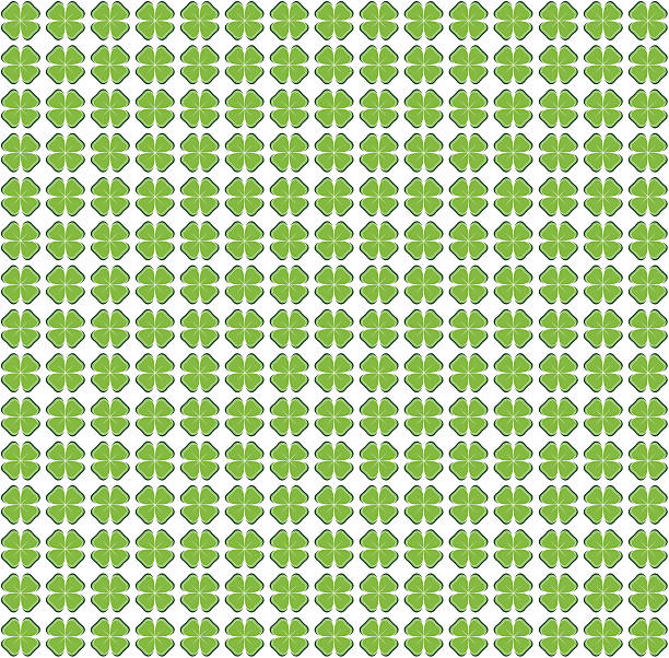 Four Leaf Clover Pattern vector art illustration