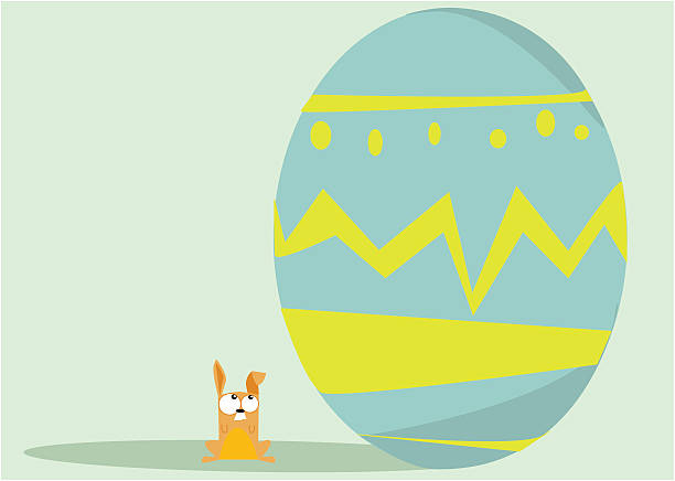 Bекторная иллюстрация Пасхальный кролик и яйца