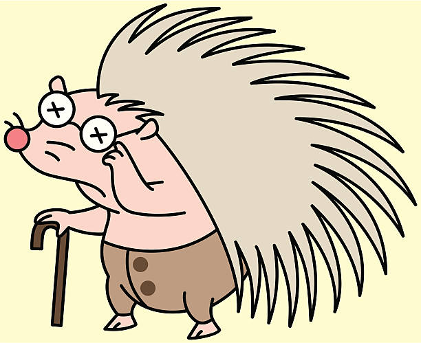 Hedgehogs Cartoon vector art illustration
