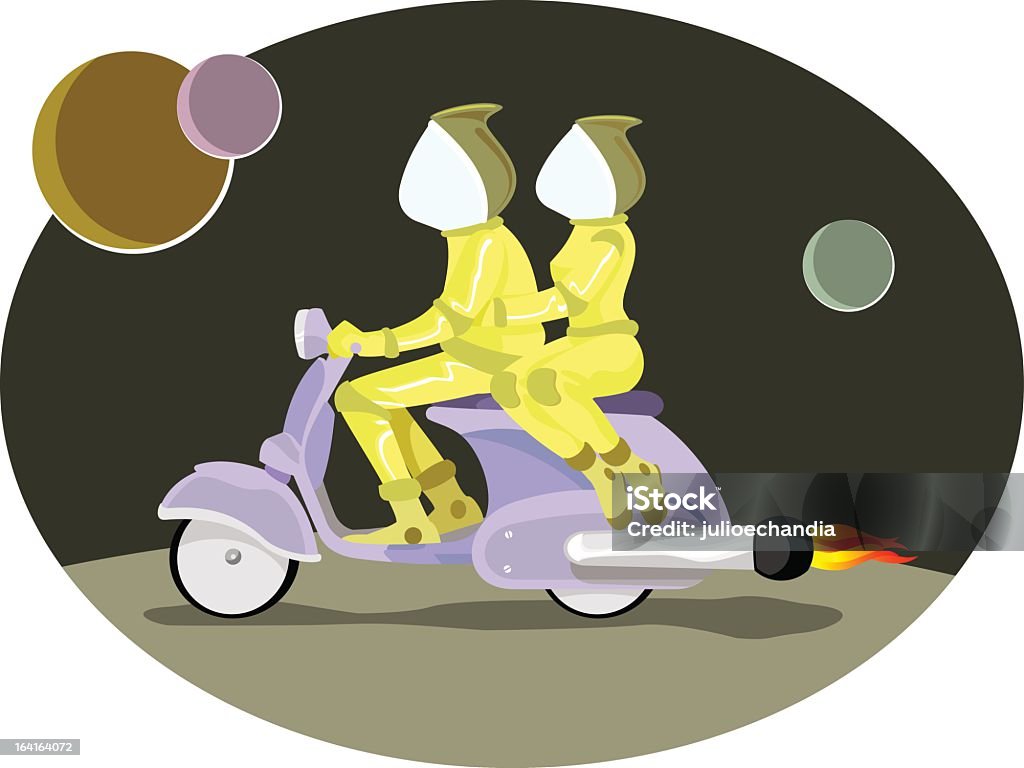 Motocykl przyszłości - Grafika wektorowa royalty-free (Bez ludzi)
