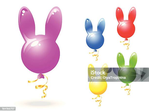 Balloon Kaninchen Form Stock Vektor Art und mehr Bilder von Band - Band, Blau, Feiern