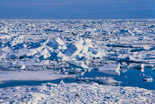Drift ice in the arctic ocean