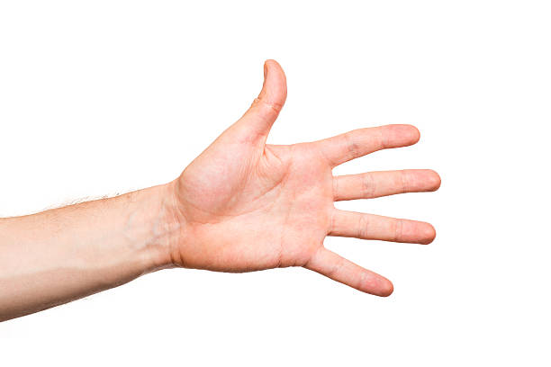 istock Male hand on white background 164166922