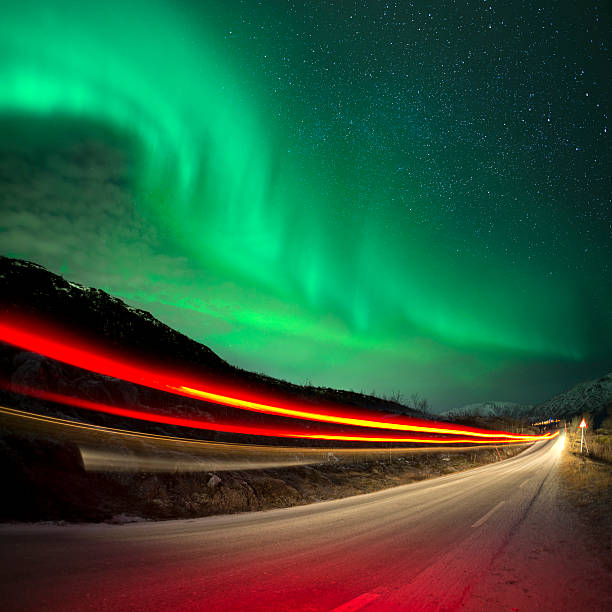 istock Northern Lights and trails 164168136
