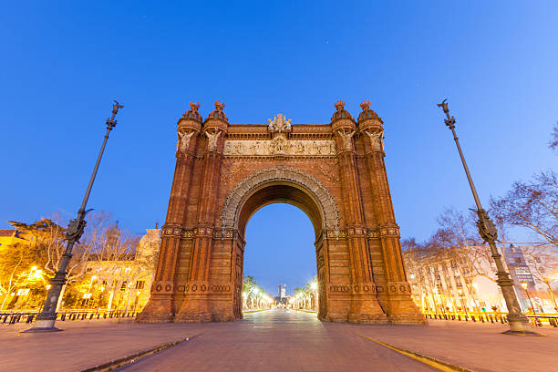 istock Arc de Triomf in Barcelona at Night 164169806