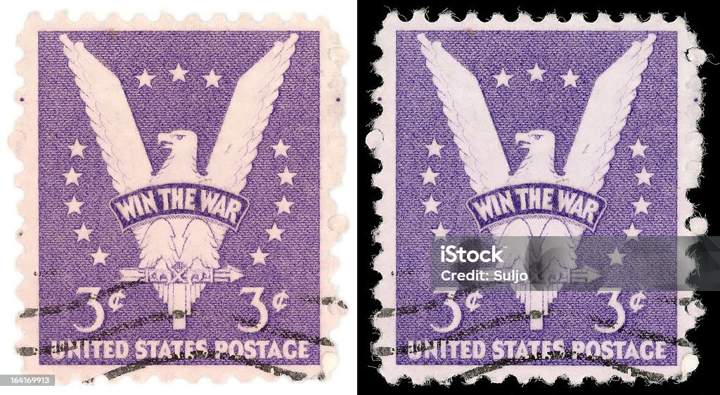 3 센트 미국 우표 이기다 전쟁 메트로폴리스 1942 - 로열티 프리 World War II 스톡 사진