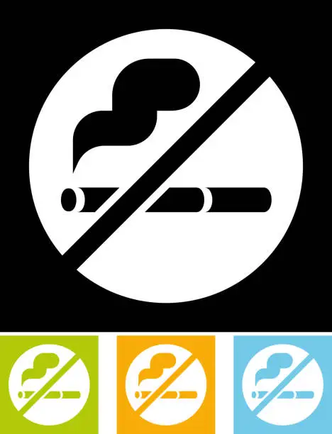Vector illustration of Vector sign - No smoking