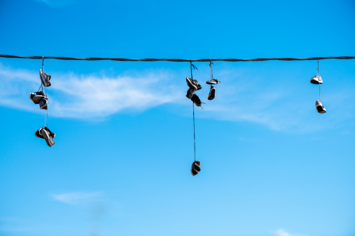Hanged shoes