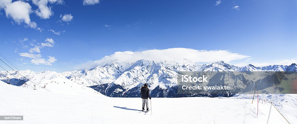 Winter ski panorama - Zbiór zdjęć royalty-free (Alpy)