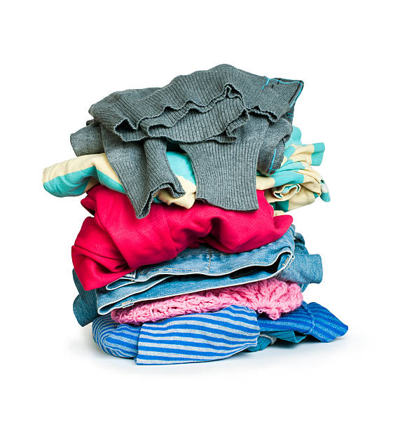 istock Pile of clothes white isolated 164171461