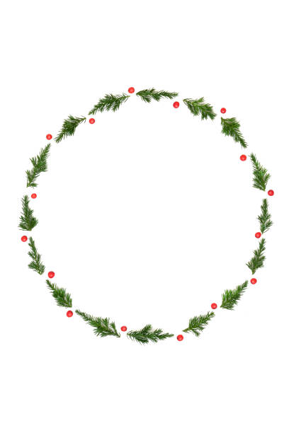 istock Christmas Abstract Minimal Winter Wreath 1641750121