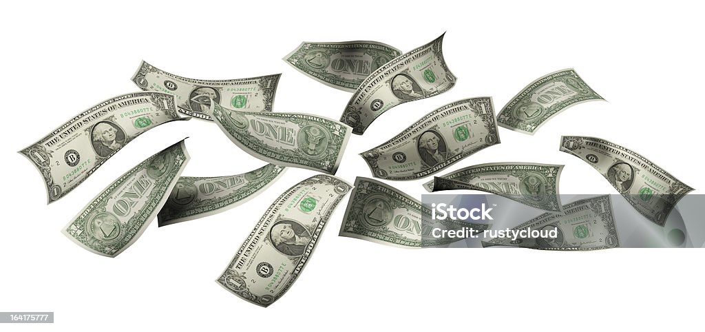 떨어지는 달러 지폐 - 로열티 프리 1 달러 지폐-미국 지폐 통화 스톡 사진
