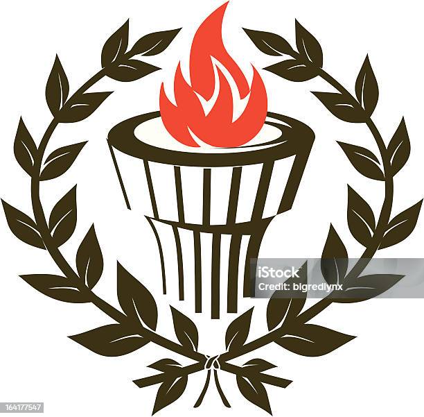 Torch Emblem Stock Illustration - Download Image Now - Education, Coat Of Arms, Flaming Torch