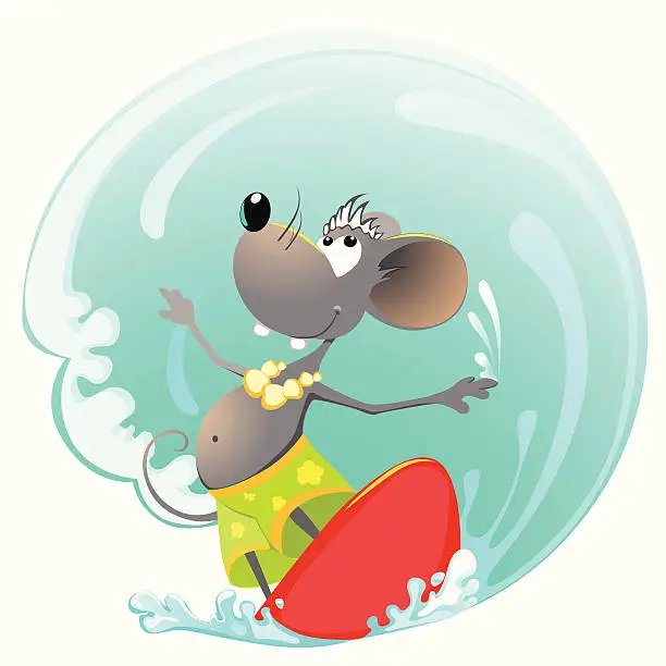 Vector illustration of sommer mouse