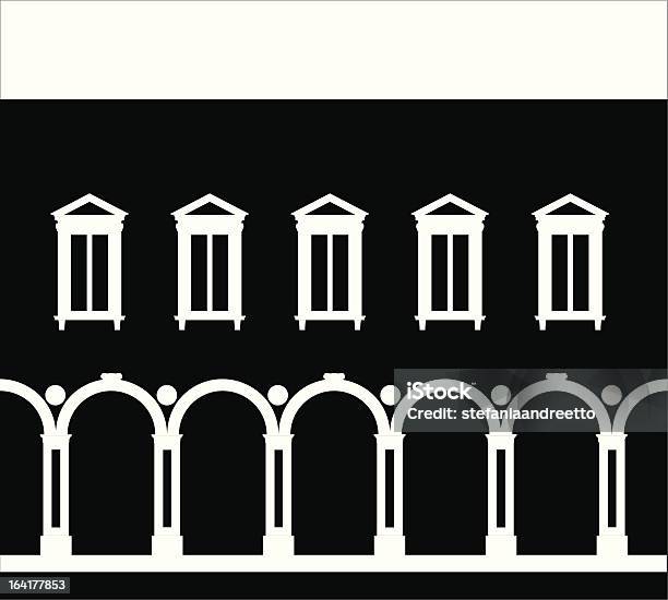 Renaissancepalast In Leere Negativ Stock Vektor Art und mehr Bilder von Bogen - Architektonisches Detail - Bogen - Architektonisches Detail, Architektur, Bildhintergrund