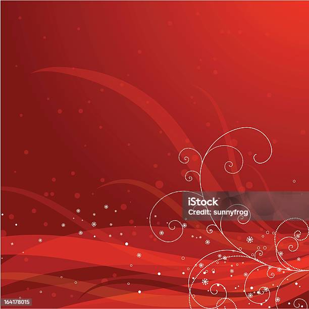 Rosso Sfondo Di Natale - Immagini vettoriali stock e altre immagini di Astratto - Astratto, Curvo, Decorazione festiva