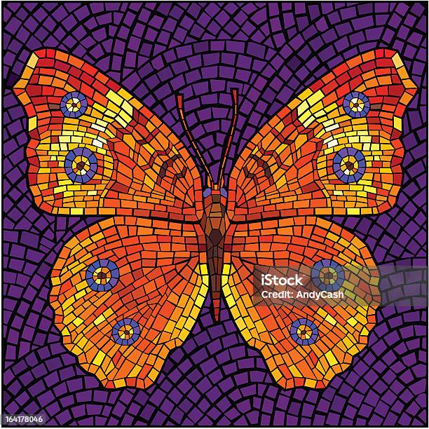 Mozaika Butterfly - Stockowe grafiki wektorowe i więcej obrazów Motyl - Motyl, Mozaika, Skrzydło zwierzęcia