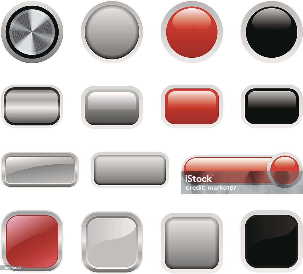 Buttons Stock Illustration - Download Image Now - Aluminum, Backgrounds ...