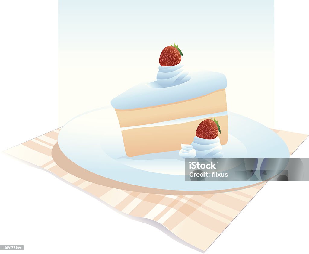 Клубничный торт - Векторная графика Иллюстрация роялти-фри