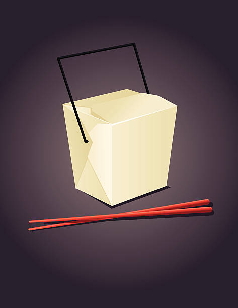 китайский take out - red curry beef illustrations stock illustrations