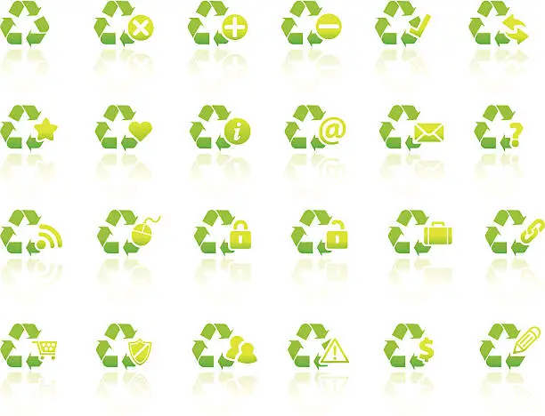 Vector illustration of Recycle Icons
