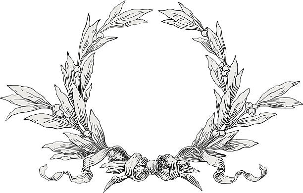 Corona de laurel - ilustración de arte vectorial