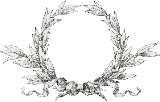 laurel wreath with bow
