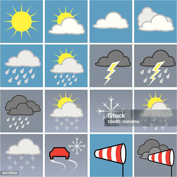 Wettersymbolefarbig - 天気図のベクターアート素材や画像を多数ご用意 - 天気図, かすみ, アイコン