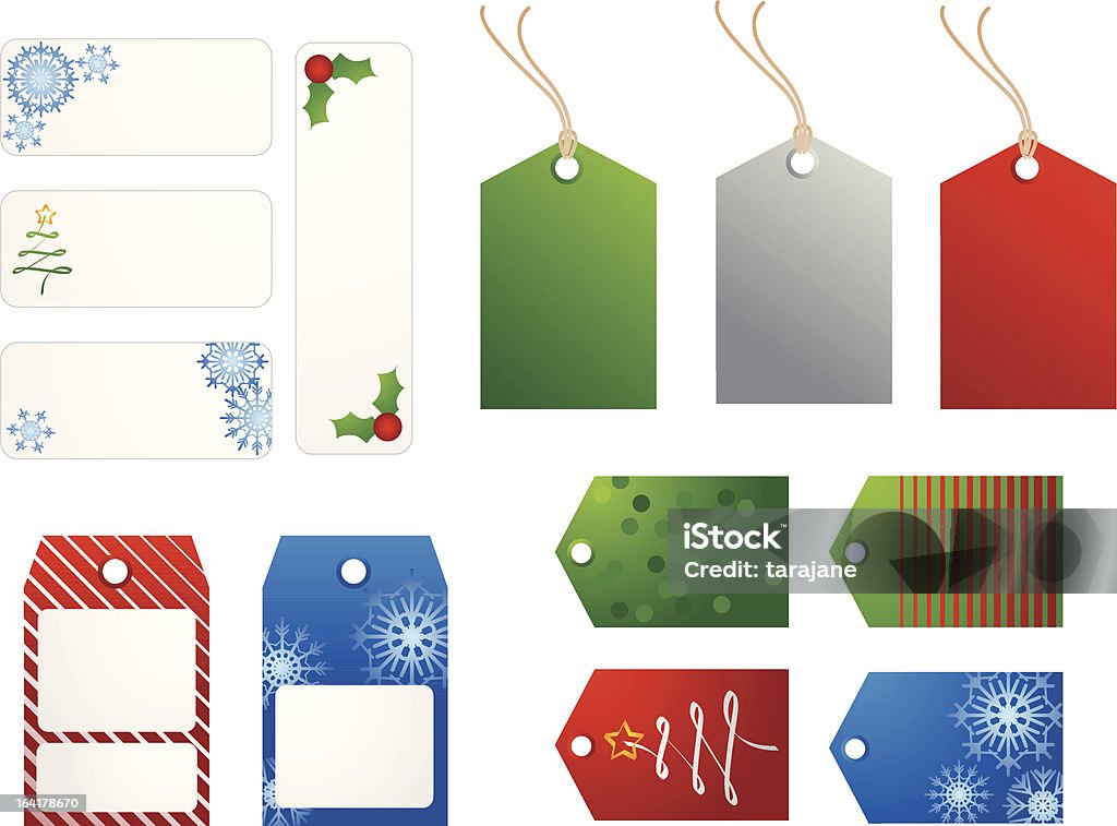 Etiquetas de regalo de navidad - arte vectorial de Tarjeta de regalo libre de derechos
