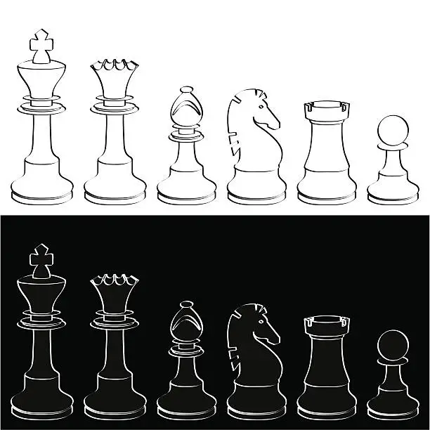 Vector illustration of Chesspieces