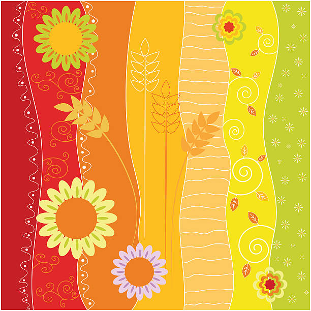Floral summer background vector art illustration