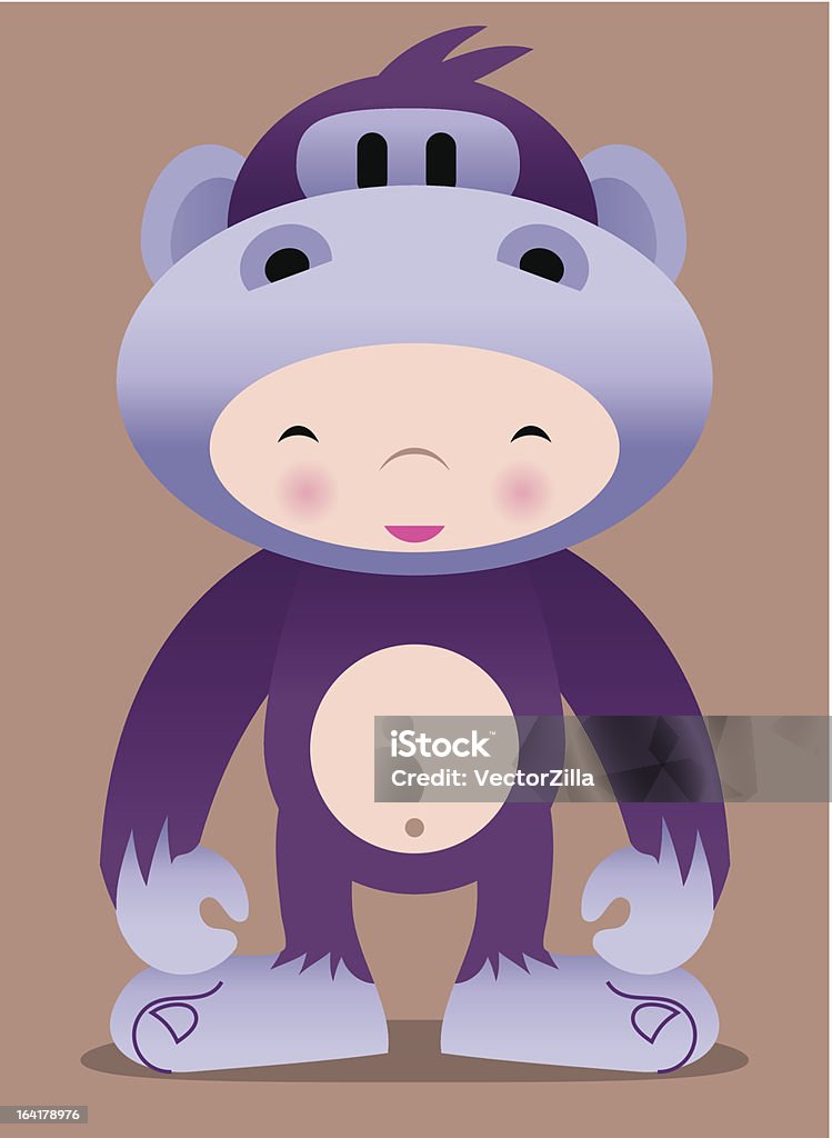 cute child in purple gorilla suit vector manga illustration cute purple gorilla vector manga illustration! Very easy to pose or make your own edits! Animal stock vector