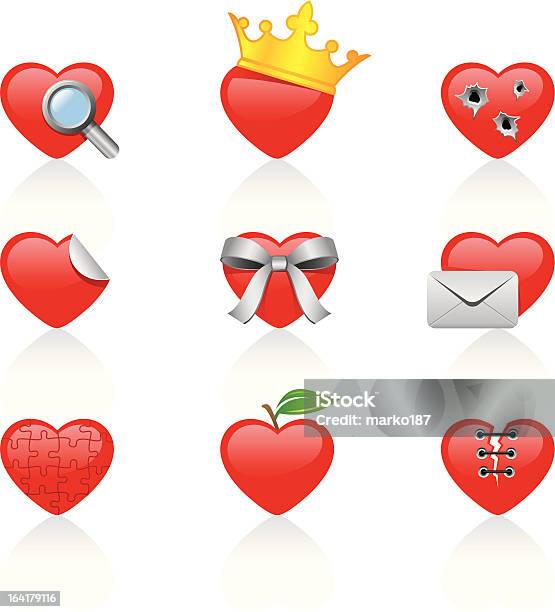 Cut Heart Part Ii Stock Illustration - Download Image Now - Apple - Fruit, Broken, Celebration Event