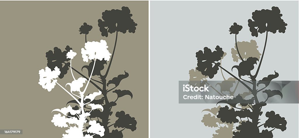 Floral silhouettes original design of floral background Abstract stock vector