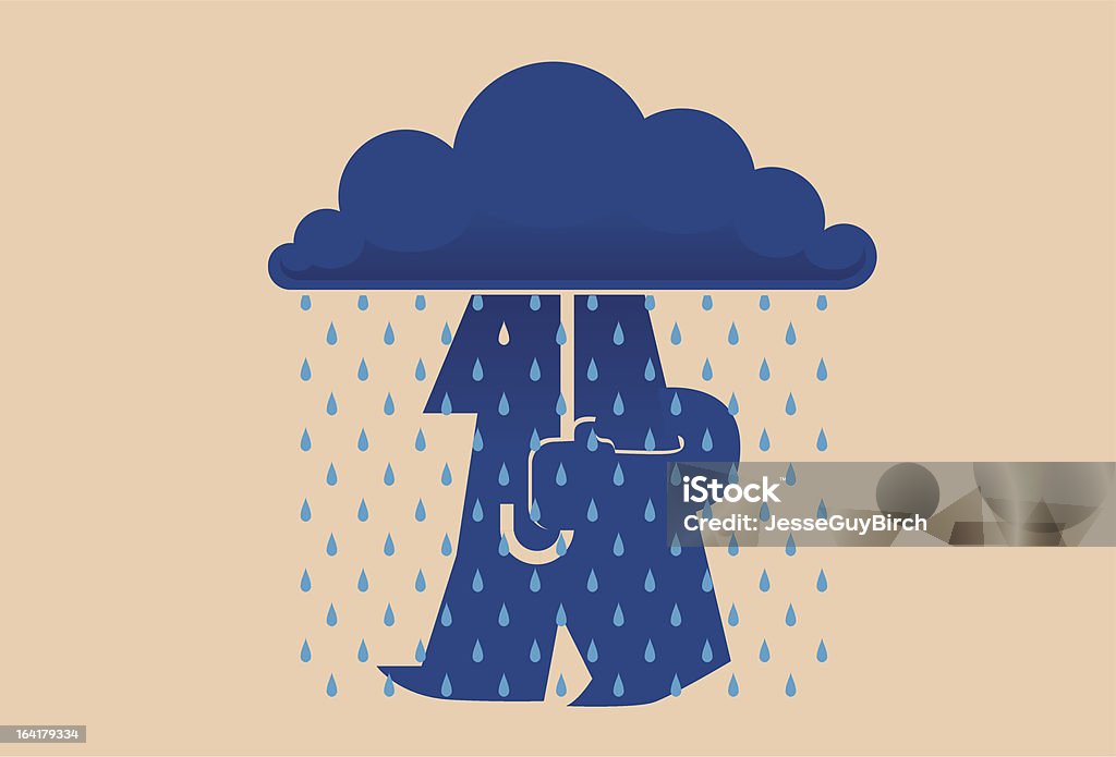 Take The Weather With You Sometimes we all like to create or hang on to our own problems. Crying stock vector