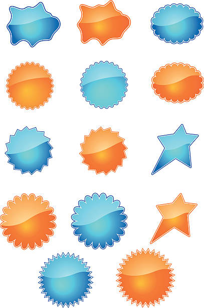 glossy icons vector art illustration