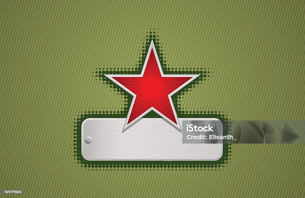 Vector rojo y verde star bastidor - arte vectorial de Acero libre de derechos