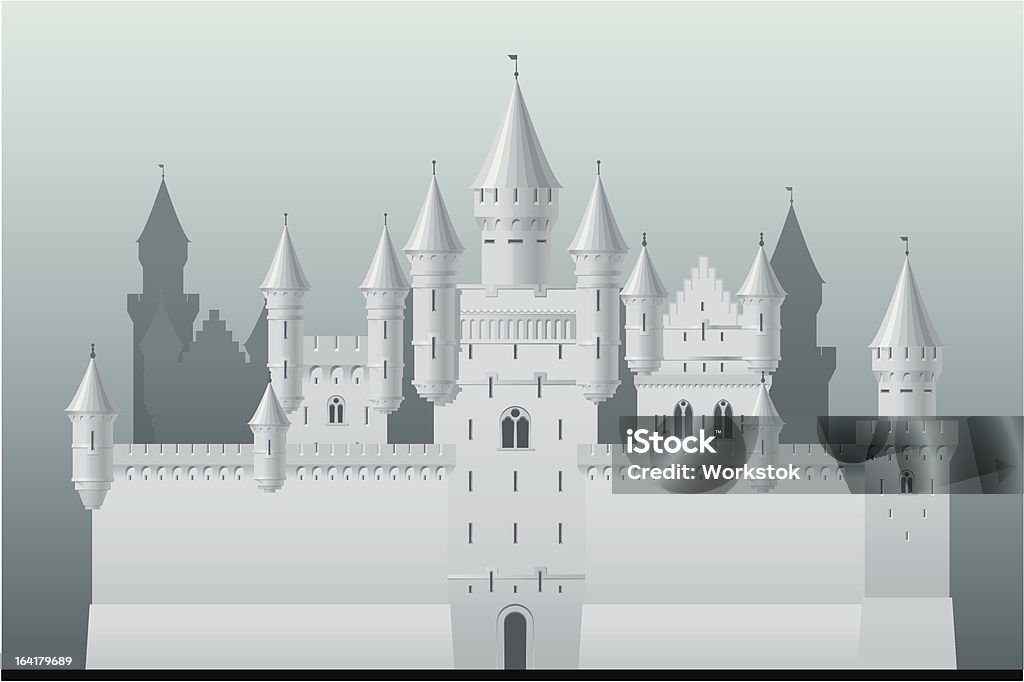 Castillo Medieval - arte vectorial de Castillo - Estructura de edificio libre de derechos