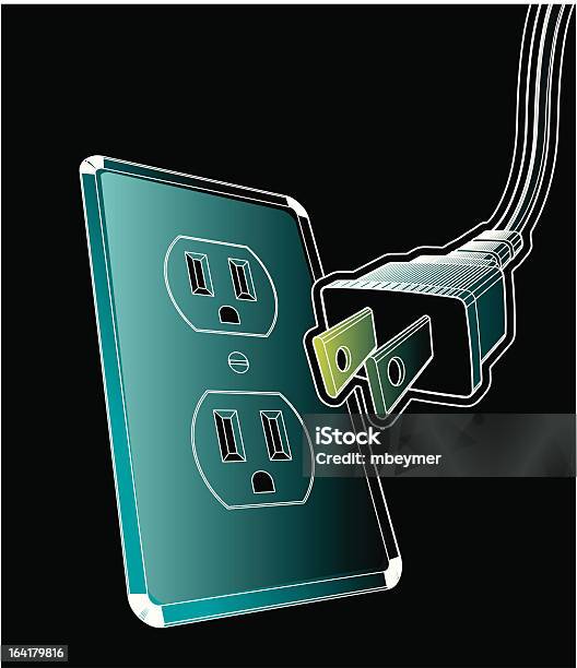 Plu Plugged In Plugged In Stock Illustration - Download Image Now - Electrical Outlet ...