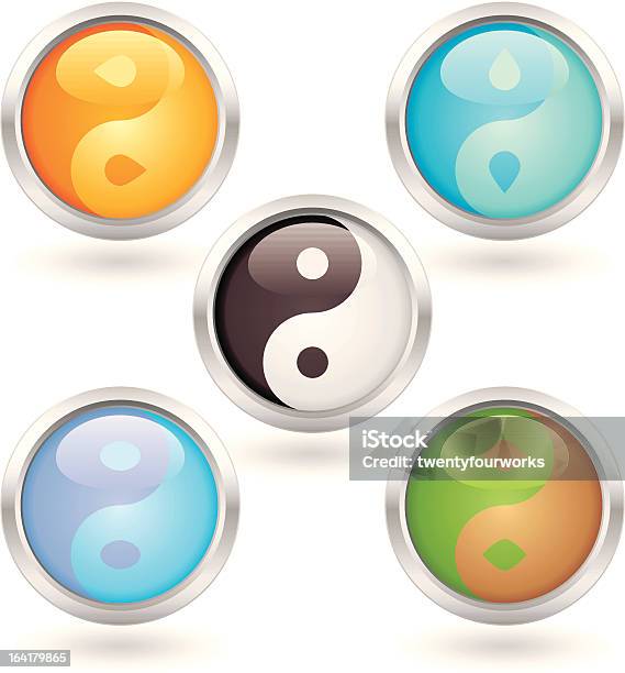 Yin Yang 4 Elements Stock Illustration - Download Image Now - Autumn, Balance, Buddhism