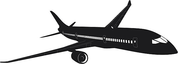 旅客シルエットのボーイング-７８７ - boeing点のイラスト素材／クリップアート素材／マンガ素材／アイコン素材