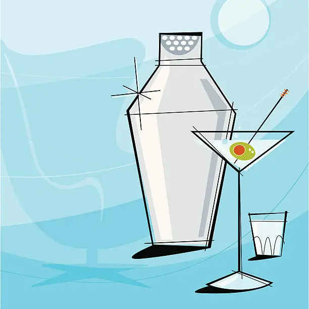 Vector illustration of Retro Martini (Vector)
