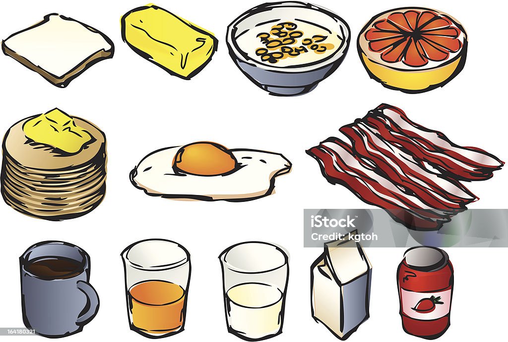 Frühstück-Cliparts - Lizenzfrei Behälter Vektorgrafik