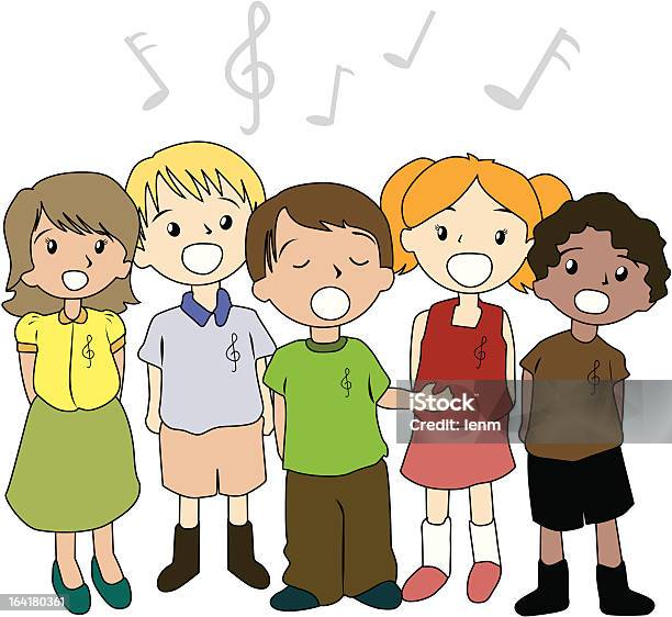 Kids Singing Stock Illustration - Download Image Now - Choir, Child, Childhood