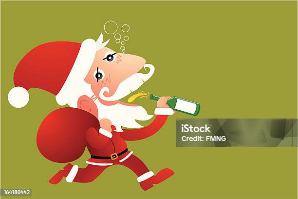 Merry Christmas - Stockowe grafiki wektorowe i więcej obrazów Piwo - Piwo, Biegać, Święty Mikołaj