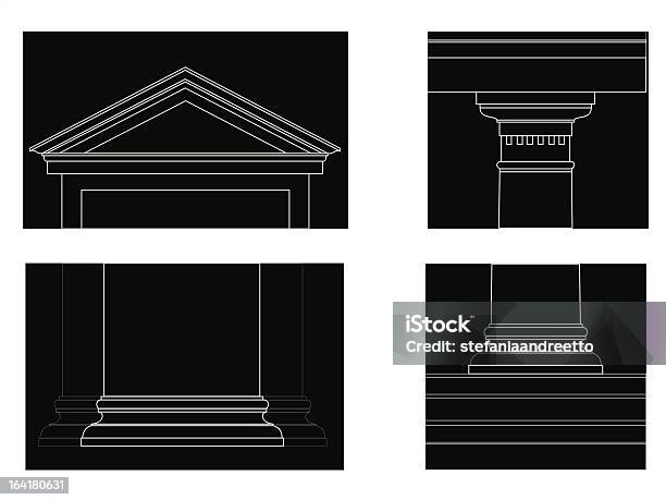 O Semelhante Dórico Ordem - Arte vetorial de stock e mais imagens de Tímpano - Frontão Triangular - Tímpano - Frontão Triangular, Tímpano do Ouvido, Arco - Caraterística arquitetural