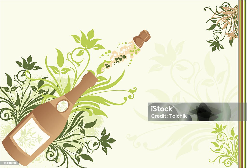 ホリデースパークのシャンパン - お祝いのロイヤリティフリーベクトルアート
