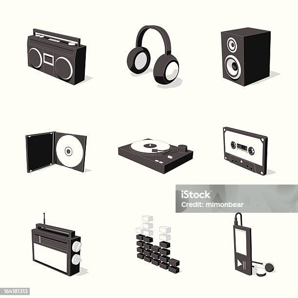 Ilustración de Blanco 3d Icono Conjunto 07 y más Vectores Libres de Derechos de Tocadiscos - Tocadiscos, Abstracto, Altavoz