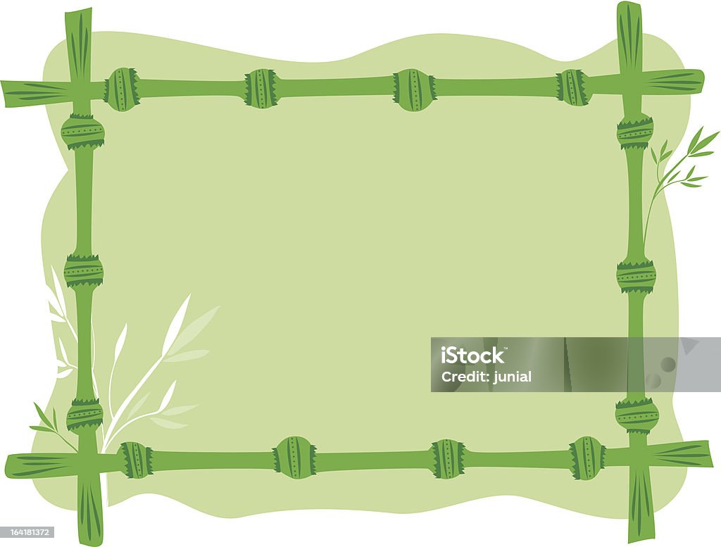 대나무 프레임 - 로열티 프리 나무 벡터 아트