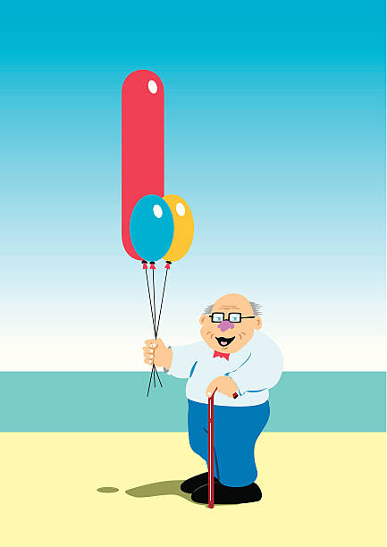 alter mann zu fuß - erektion stock-grafiken, -clipart, -cartoons und -symbole